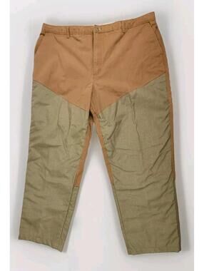 Cabelas Men’s Field Pants Brush Guard Hunting Tan Cotton Size 46R 46x32 EUC